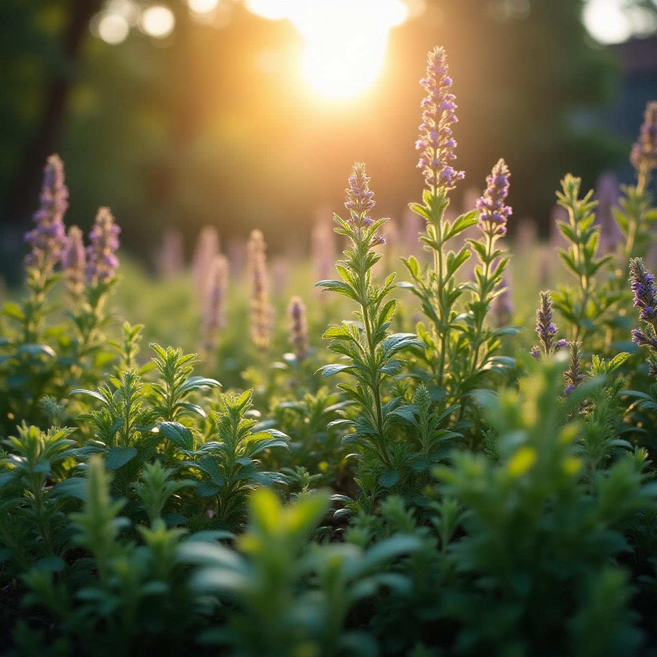 Lush herbal garden in Melbourne Victoria